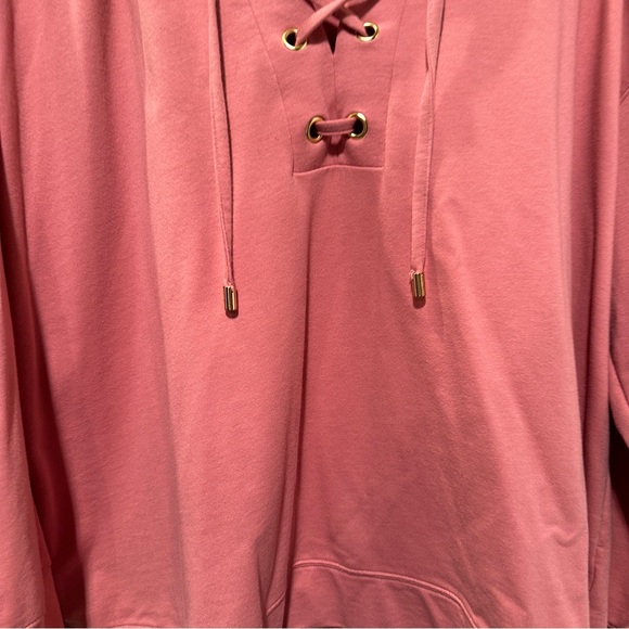 Michael Kors Women’s Dusty Pink thin hooded sweatshirt - Size 2X - - Picture 3 of 9